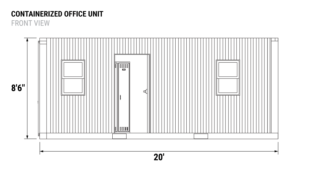 Containerized-Office-Unit front view