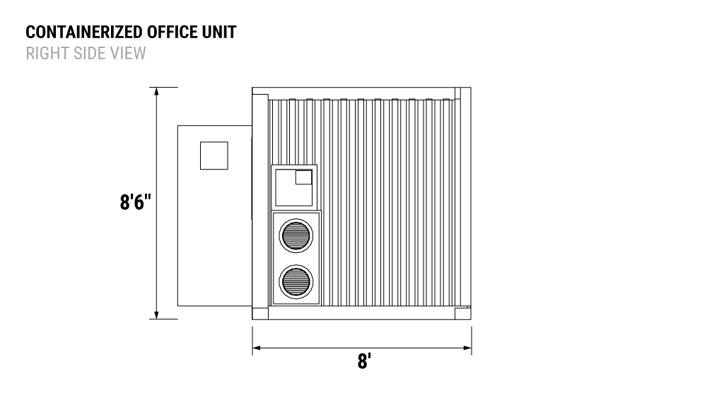 Containerized-Office-Unit rear view