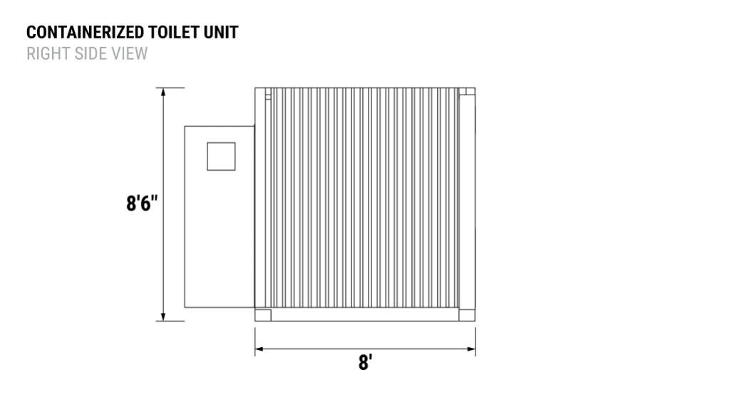 Containerized-Toilet-Unit side view